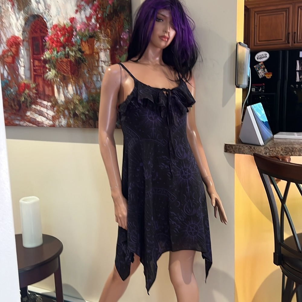 Killstar witches finger chiffon S dress nwt